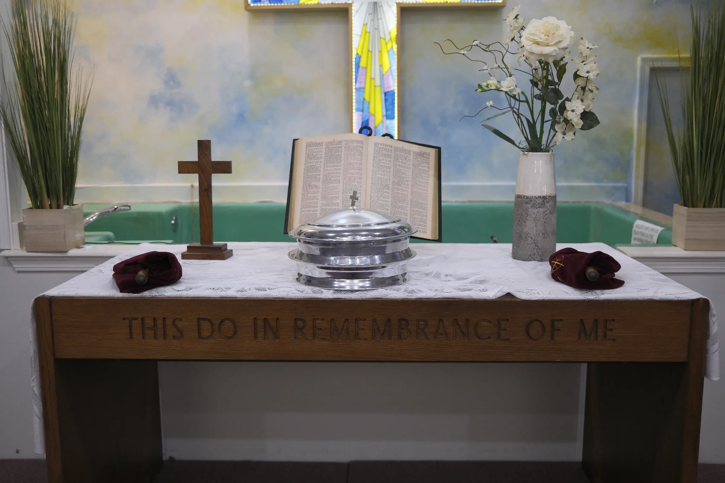 View of the communion offering
